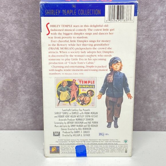 Shirley Temple In Dimples VHS - 20th Century Fox Family Feature - Picture 3 of 8